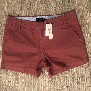 J. Crew Pink Chino Shorts 4" in seam Size 6